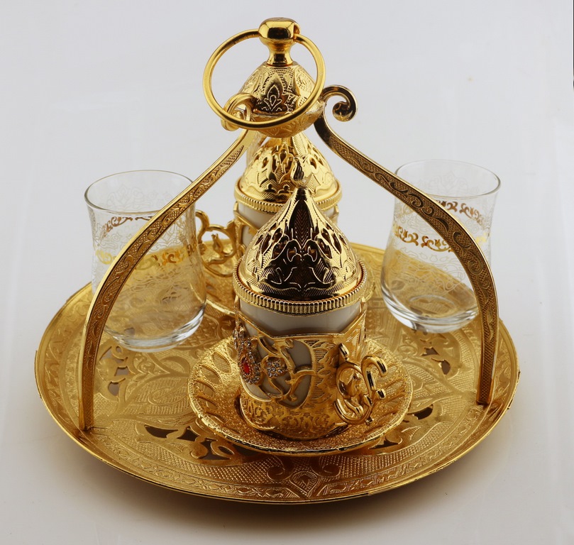 Кофейный набор Османский для кофе по-турецки, цвет золото